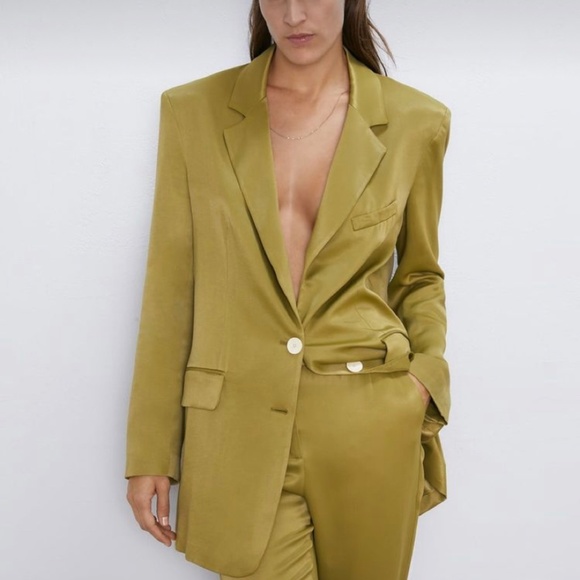 Zara Satin Suit Size S/M - Picture 6 of 7